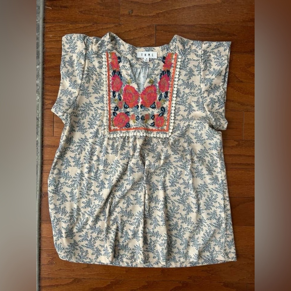THML embroidered Floral Top